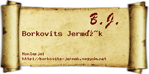 Borkovits Jermák névjegykártya